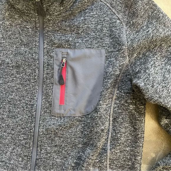 Men’s Swiss Tech Fleece Gray and Red Jacket size Medium - Picture 5 of 6